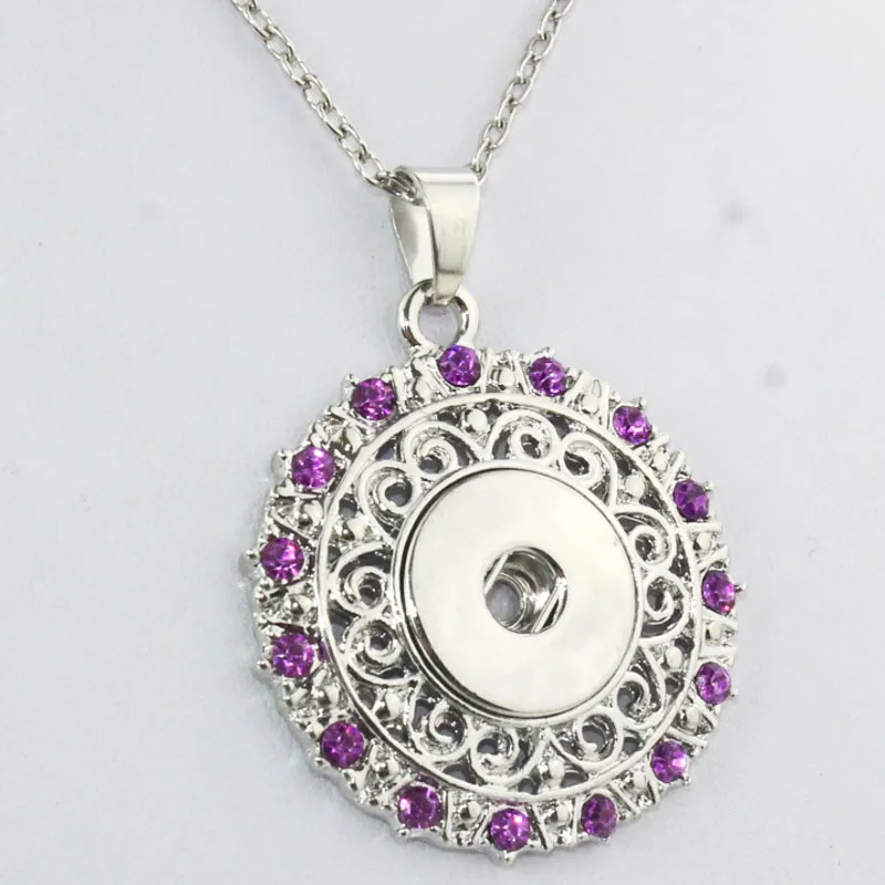 Catene Boom Life Collana Catena Libera Cristallo di Boemia 18mm Bottone a Pressione Ciondolo Orologi Donna Accessori 031106_voghion.com