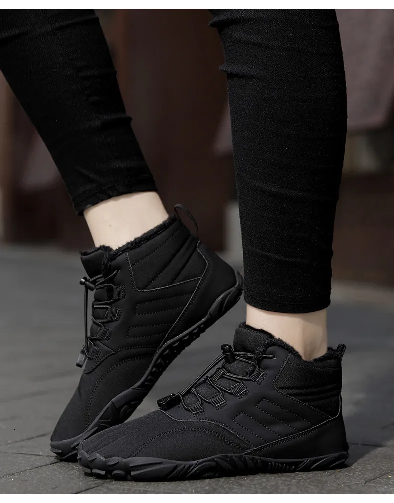 Outdoor-Schneestiefel für Herren im Winter, rutschfest, wasserdicht, Veet und warme Baumwollschuhe für Damen, Barfuß mit dicker Sohle_voghion.com