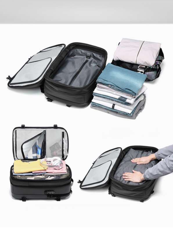 Zaino da viaggio multifunzionale da uomo, con compressione sottovuoto, impermeabile, per computer aziendali, con grande capacità_voghion.com