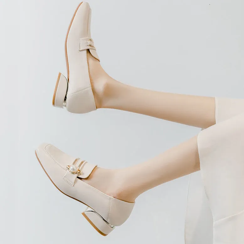 Real Soft British Style, Small Coarse Leather, Following The 2024 New Model, Designer Versatile Bean Shoes, Single Foot_voghion.com