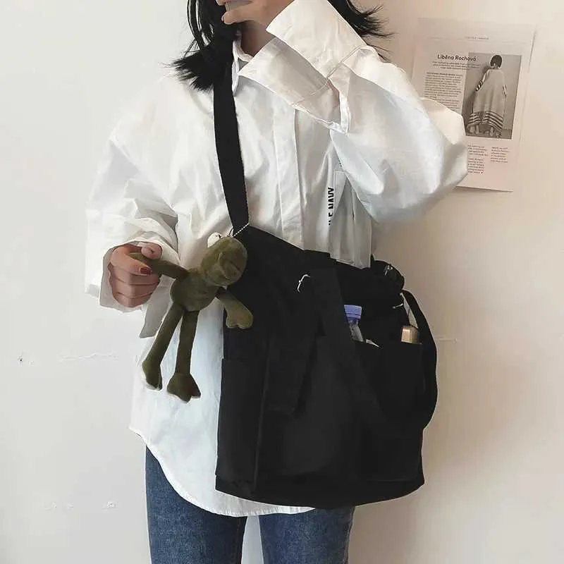Xierya Borsa a tracolla da donna Borsa semplice con cerniera alla moda Borsa a tracolla impermeabile di grande capacità Borsa per studenti_voghion.com