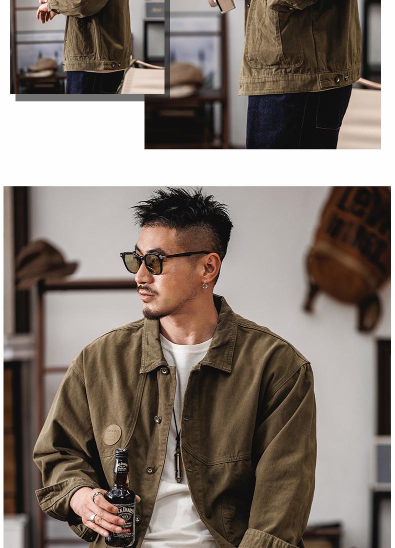 Sportswear Men's Spring Heavy Retro Hunting Jacket Three-piece Set Of Leisure Tooling Set_voghion.com