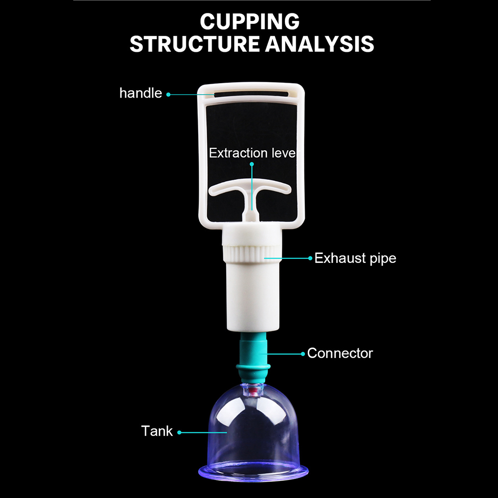 6 st vakuumkoppningsset med pumppistol sugkoppar ryggmassage kroppskopp avgiftning anticelluliter terapiburkar hälsovårdsburkar_voghion.com