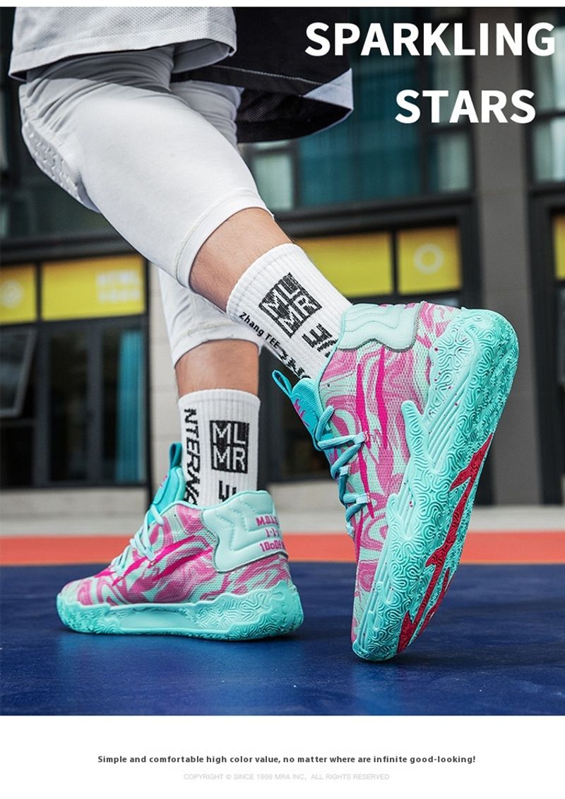 Paarse heren dames indoor en outdoor lage schokabsorberende antislip stevige basketbalschoenen_voghion.com