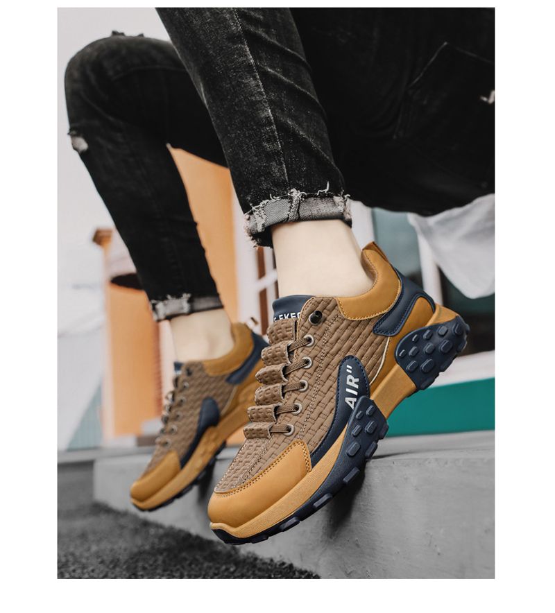 Men's Comfortable Hiking Shoes With Thick Sole And Casual Style_voghion.com