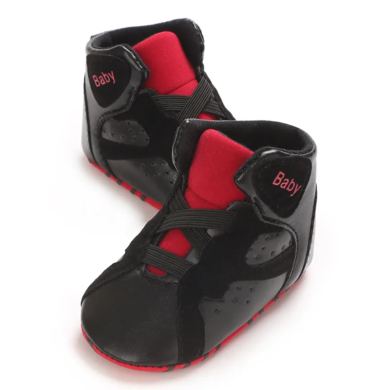 Muoti korkeavartiset vauvan pojat tytöt vauvan koripallo littlesprouts urheilukengät rento liukumaton ensiaskelkengät_voghion.com