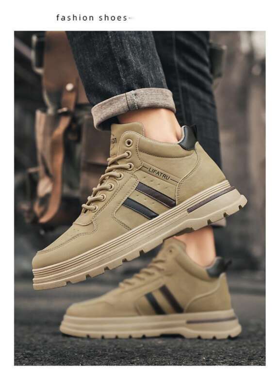 Herbst Neue High Top Workwear's Trendy Vielseitige Anti-Rutsch-Sport- und Freizeit-Board-Schuhe, Arbeitsschutzschuhe Für_voghion.com