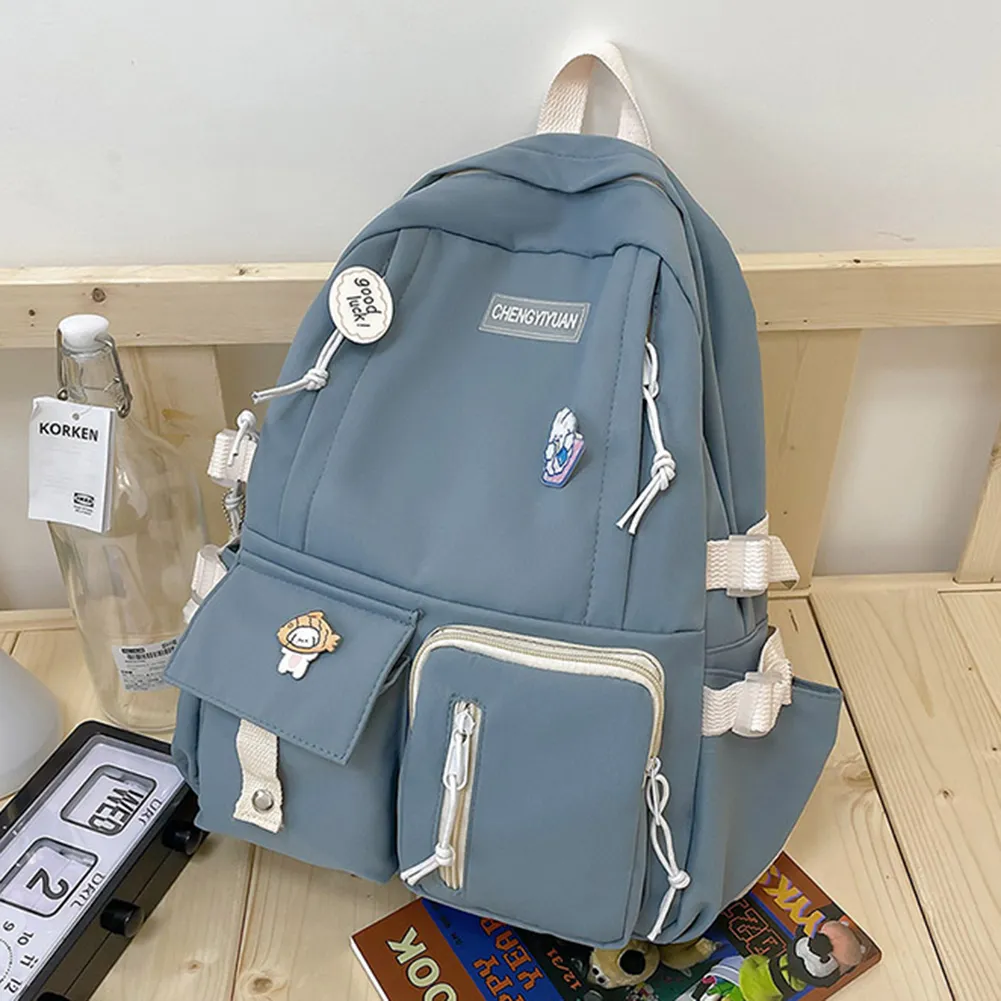 Zaino per studenti universitari, grande capacità, casual, alla moda, in nylon, per ragazze, regolabile, per adolescenti_voghion.com