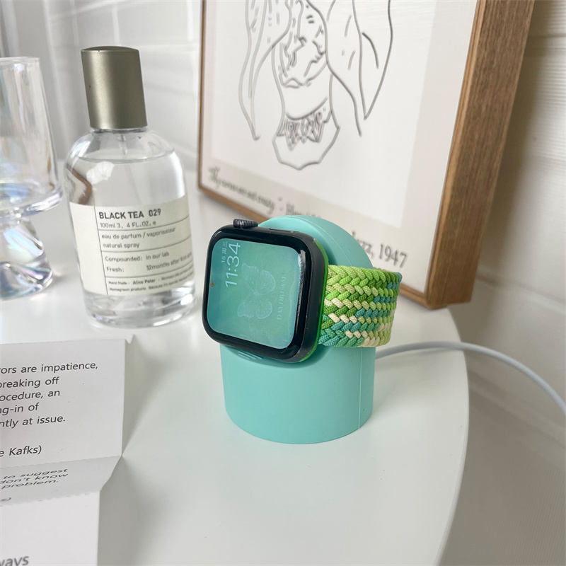 Silikon-Ladeständer für Uhrenserie 8 7 6 SE 5 4 Schreibtischhalter Halterung für iWatch 45 mm 44 mm 42 mm 41 40 38 mm Zubehör_voghion.com