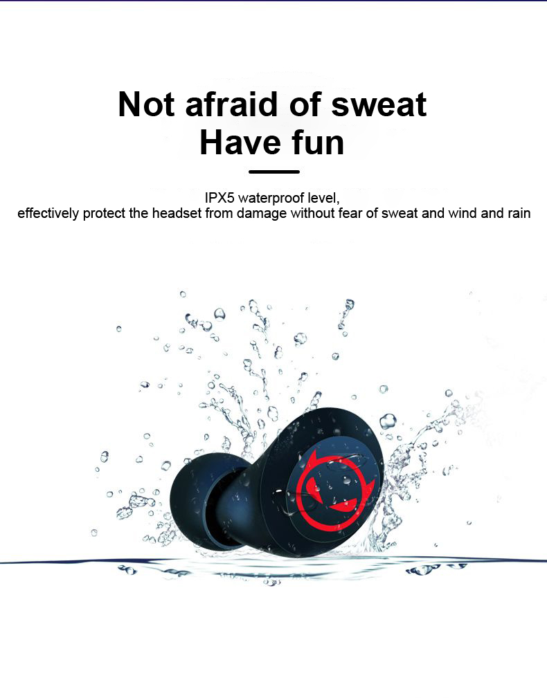 Wireless Bloototh Kids Earbuds With Charging Case 36H Playtime Sport Stereo Earphones For Iphone And Android_voghion.com