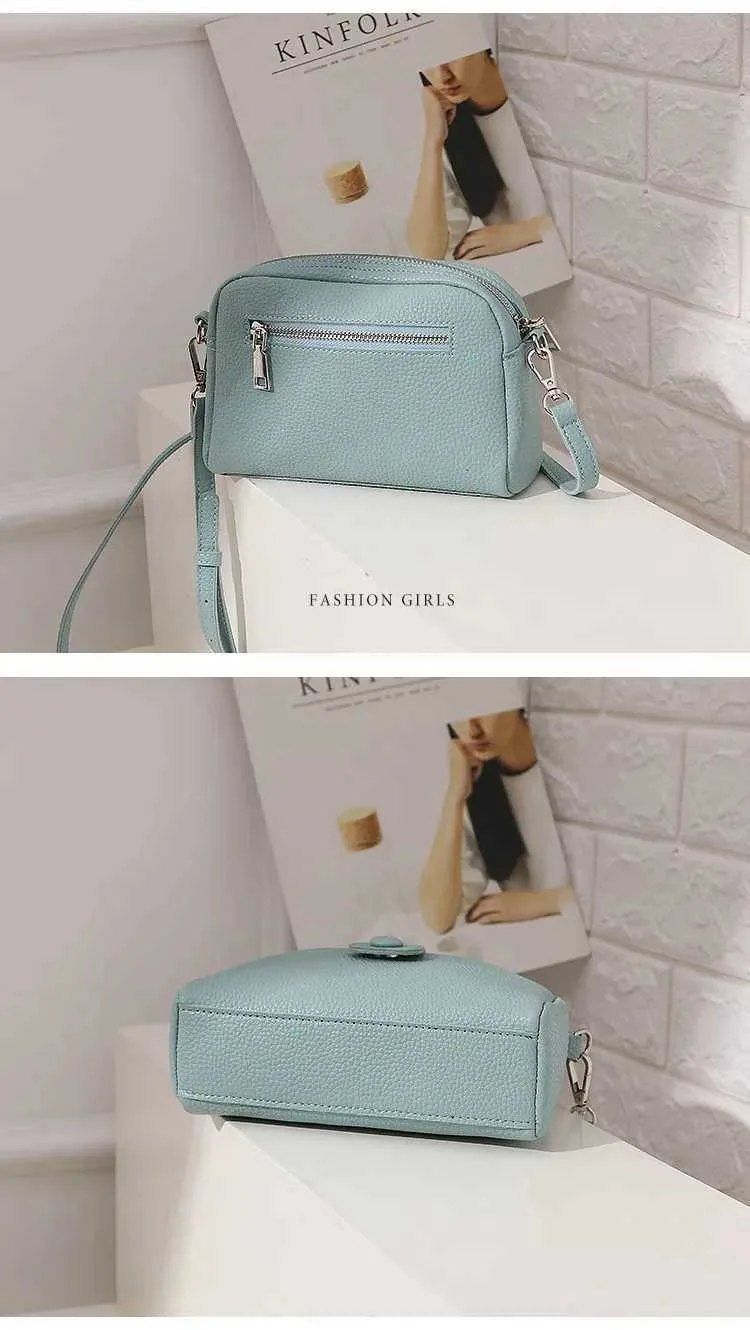 Borsa a tracolla da donna in pelle PU piccola quadrata casual versatile bella moda monospalla grande capacità_voghion.com