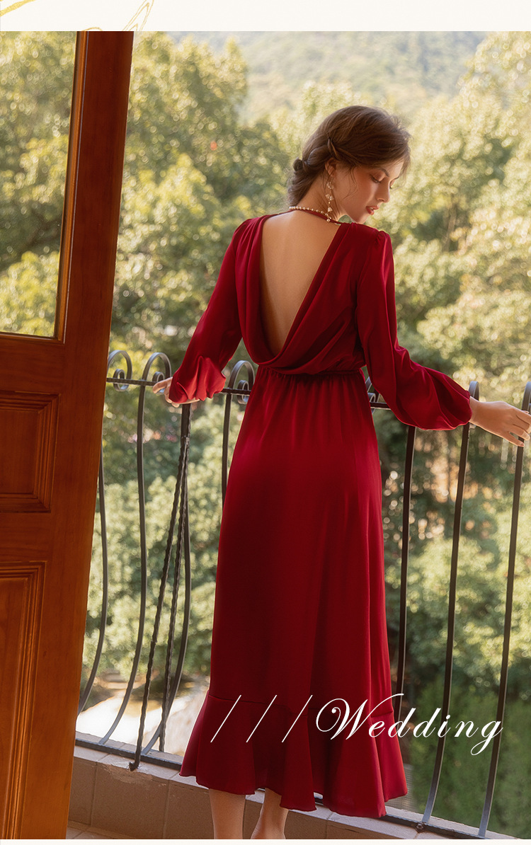 Nachtkleding voor dames Dames kamerjas Bruidsmake-up Bruids satijnen lange badjas_voghion.com