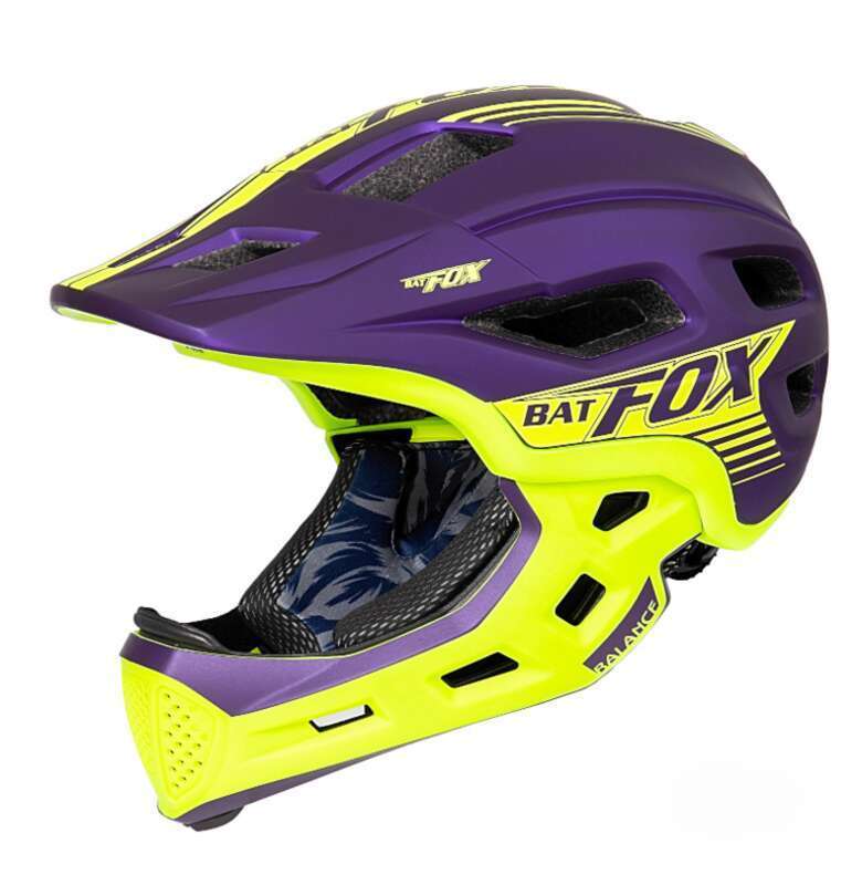 Cască BATFOX pentru bicicletă fără pedale, bicicletă de munte, cască integrală pentru copii_voghion.com