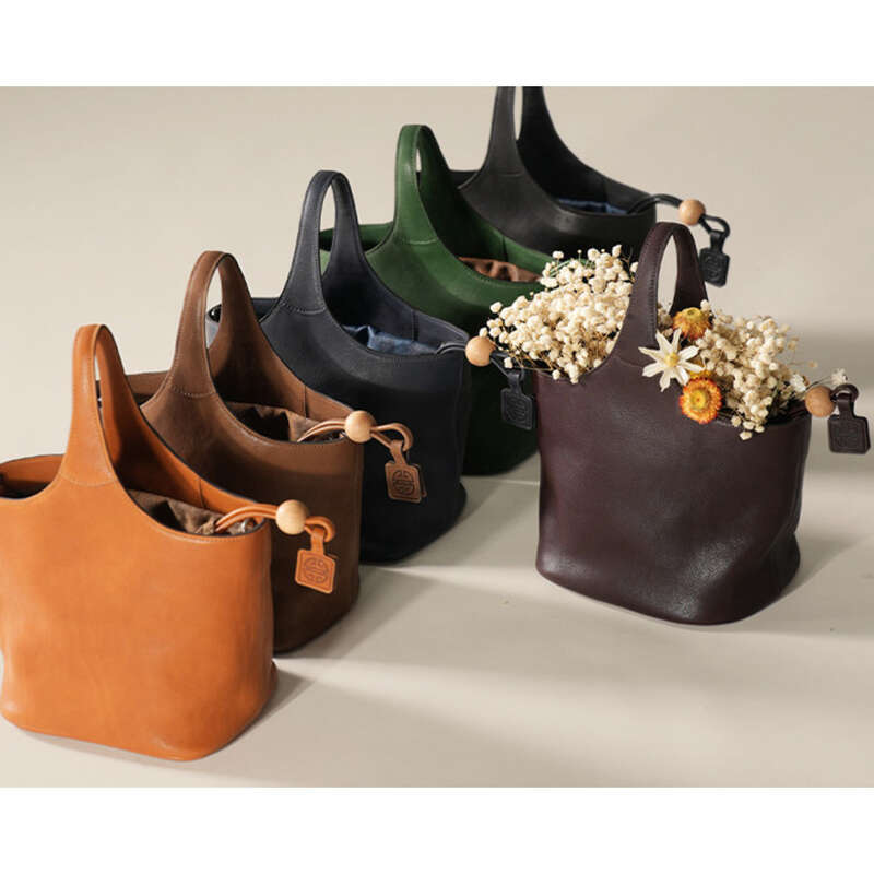 Tote Crossbody Bags, Bucket Bags, Damentaschen aus pflanzlich gegerbter Baumwolle_voghion.com