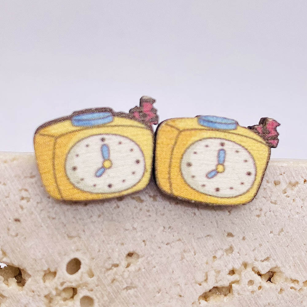 Student pencil magnifying glasses, book scissors, stainless steel earrings, teacher earrings for the start of school_voghion.com