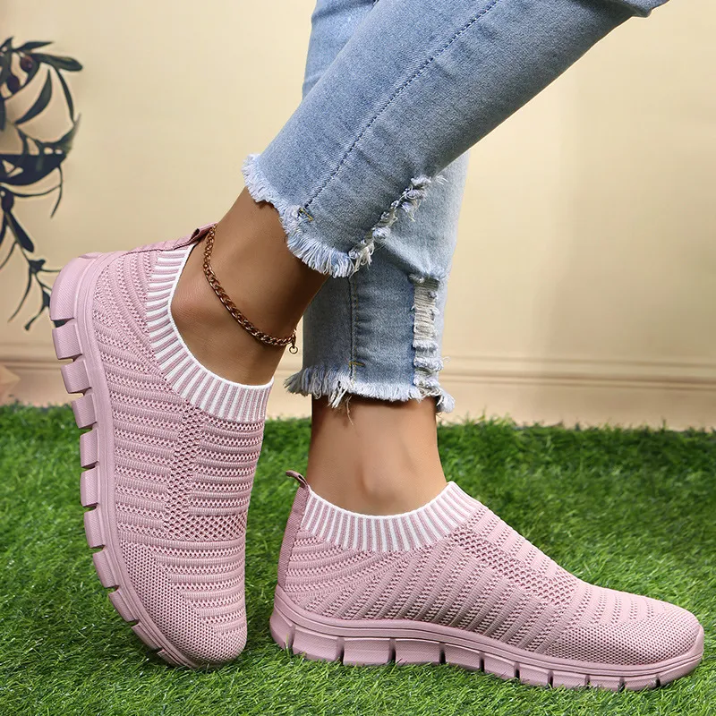 Sneakers da camminata donna traspiranti con suola platform_voghion.com