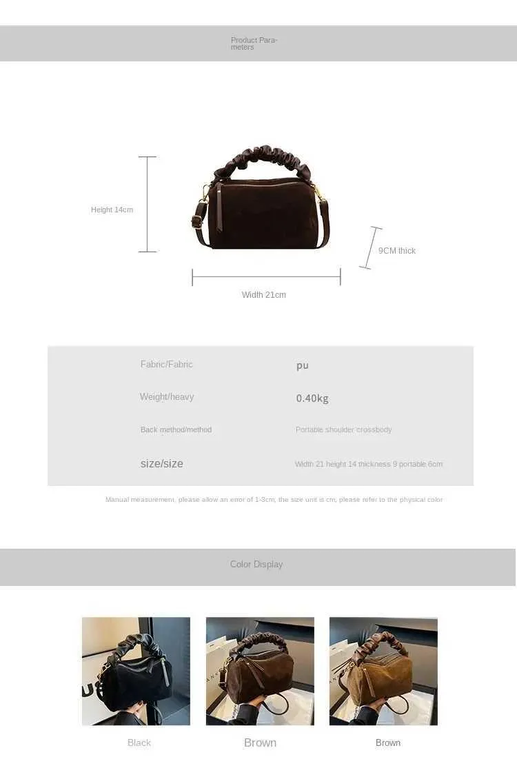 Sacs à bandoulière légers en PU pour femmes avec fermeture éclair tendance 2024 Design à plis tendance Bolsas Para MujeresC241103_voghion.com