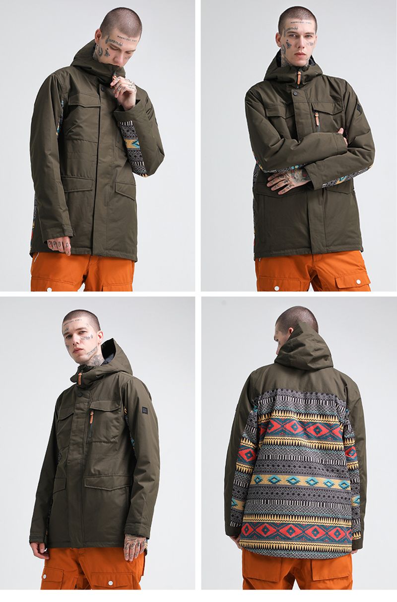 Snowwear Männer Trend verdickt warm winddicht wasserdicht atmungsaktiv Schneeanzug Snowboard Doppel Board Ski Top_voghion.com