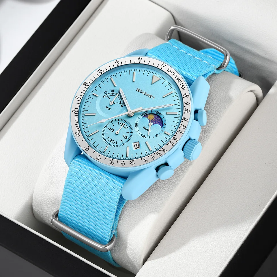 Herren Chronograph Quarzuhr Mit Mond- Und Sonnenanzeige_voghion.com