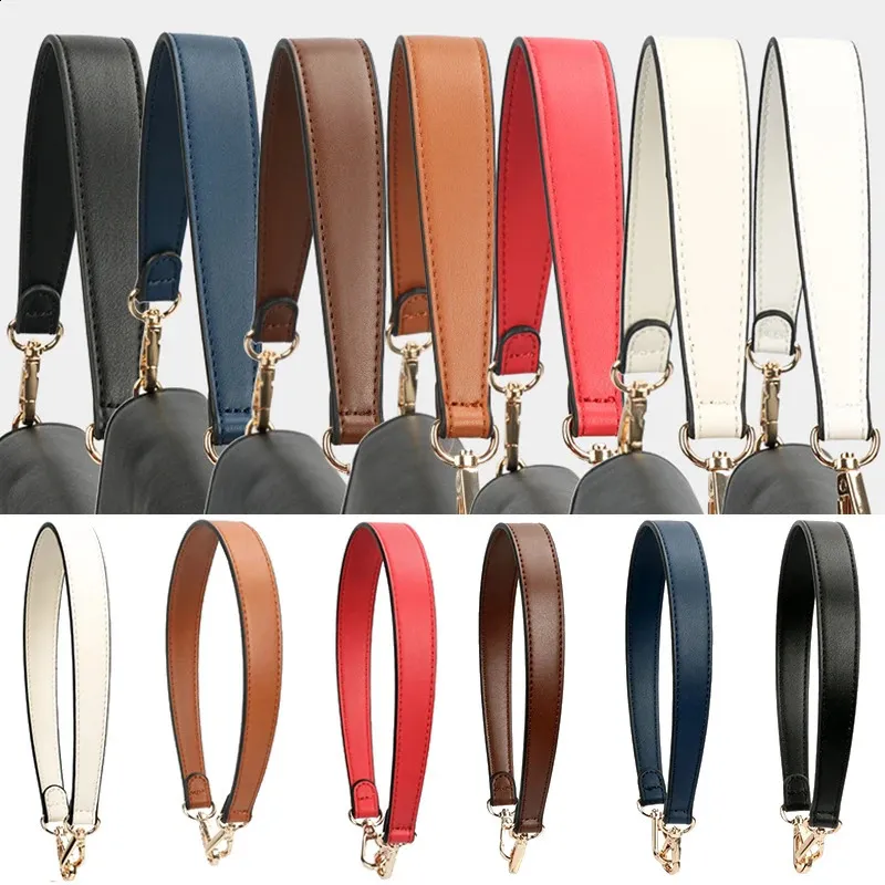100% Genuine Leather Handbags Handles For Handbag Short Purse Strap Golden Buckle Replacement Bag Belt Band 240729_voghion.com