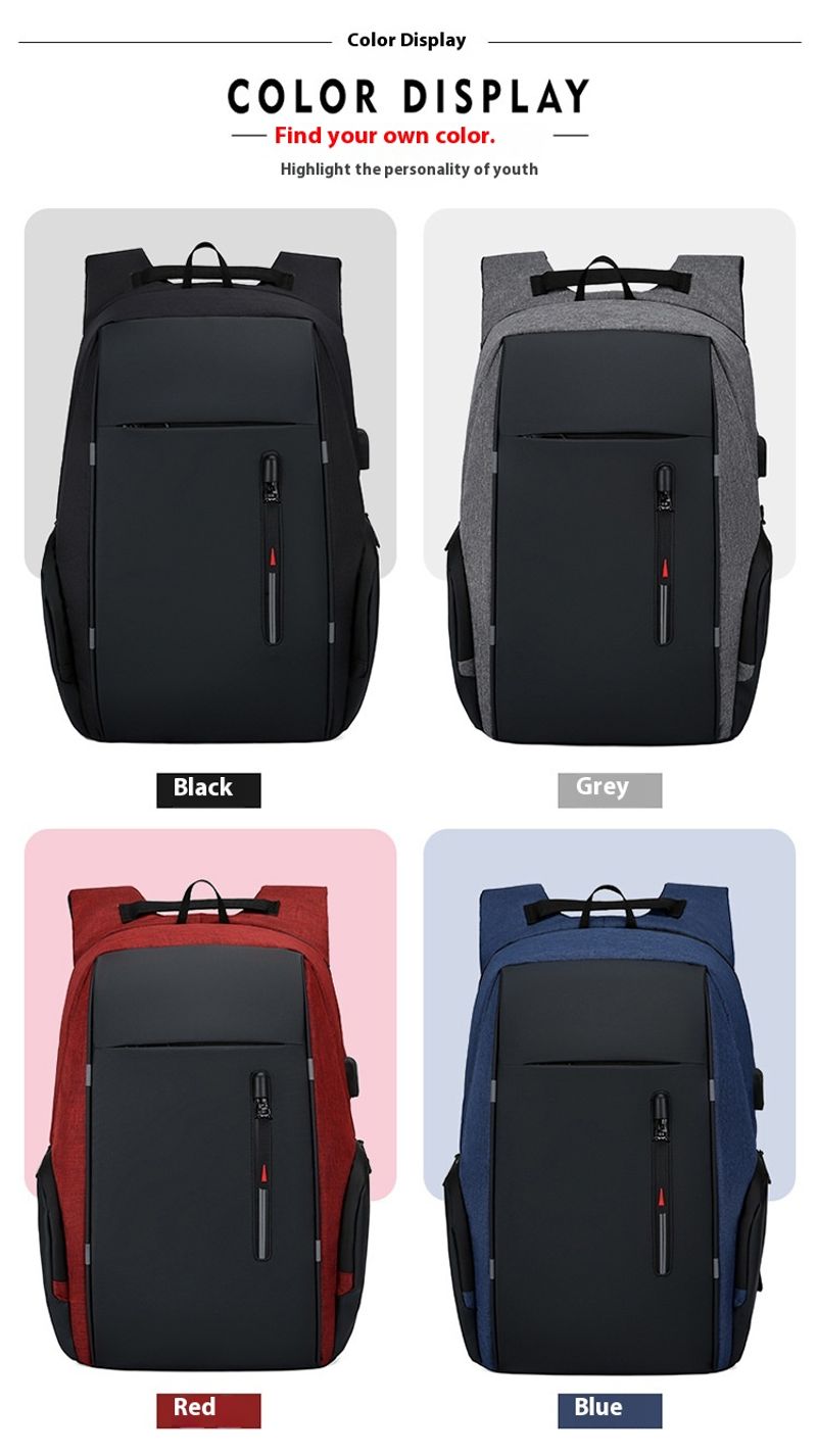 Herren Business Laptop Tasche Multifunktionaler USB Ladeanschluss Große Kapazität Lässiger Rucksack_voghion.com