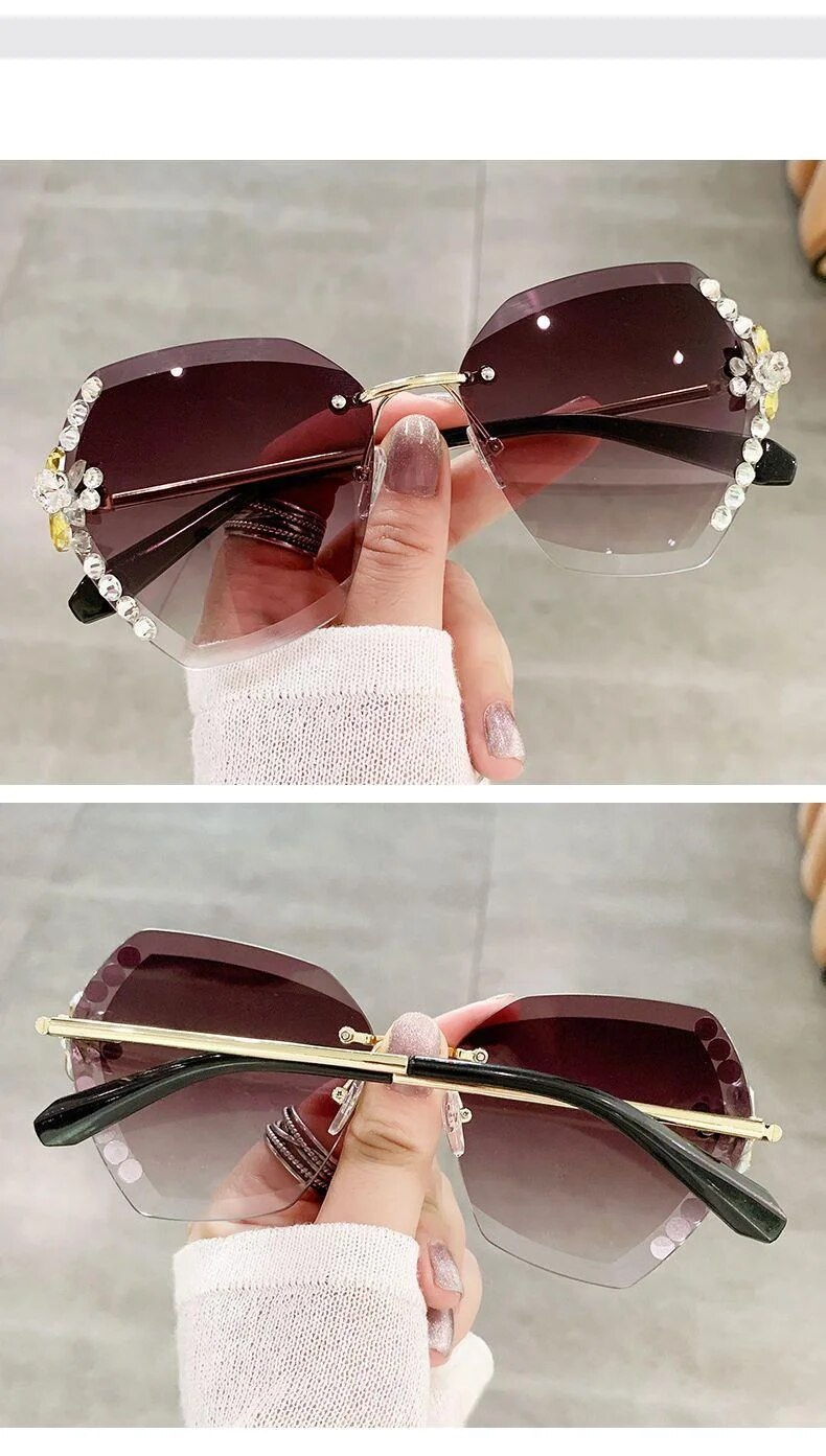 Occhiali da sole donna alla moda con strass e protezione uv_voghion.com