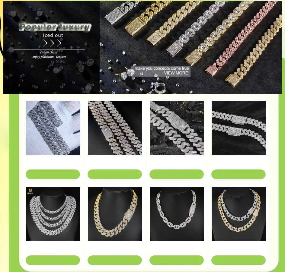 Anhänger Halsketten 10mm Hip Hop Zirkon CZ Ice Bubble Cubic Chain Halskette Damenschmuck Geburtstagsgeschenk H240613_voghion.com