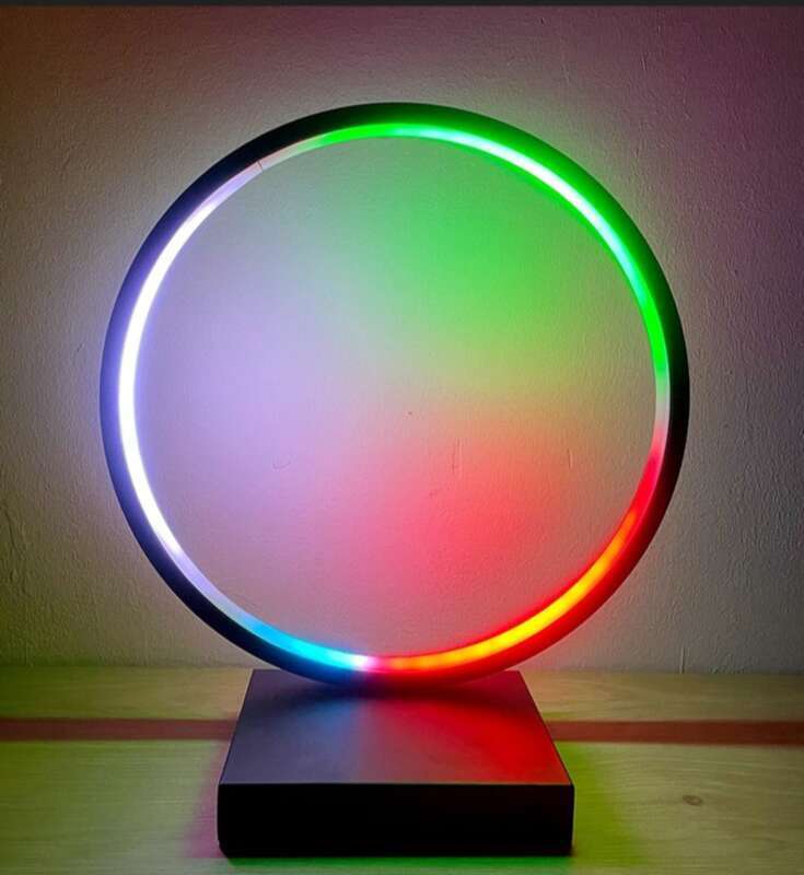 New Chinese Gundam Colorful Circular Ao Bing Circle Model Handheld Display Stand Breathing Lamp_voghion.com