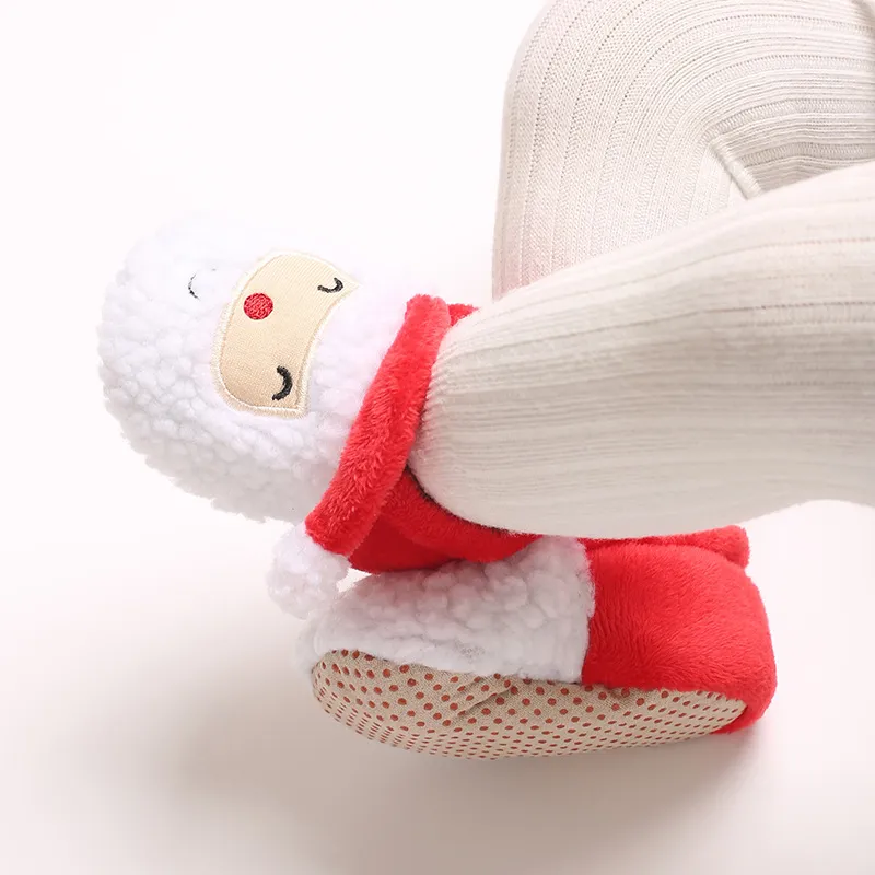 Vauvan talvi lumikengät söpö sarjakuva joulupukki lasten Littlesprouts vauvan pojille ja tytöille sopivat joulukengät_voghion.com