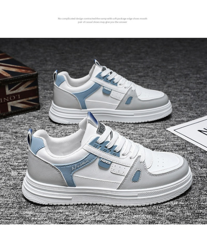 Men's Casual Walking Sneakers Breathable Lace-up Platform Shoes_voghion.com