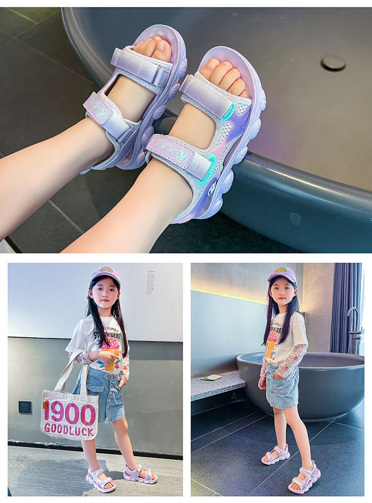 Sandali sportivi da studente per ragazzi con suola morbida da spiaggia per bambini estivi 2024 per ragazze_voghion.com