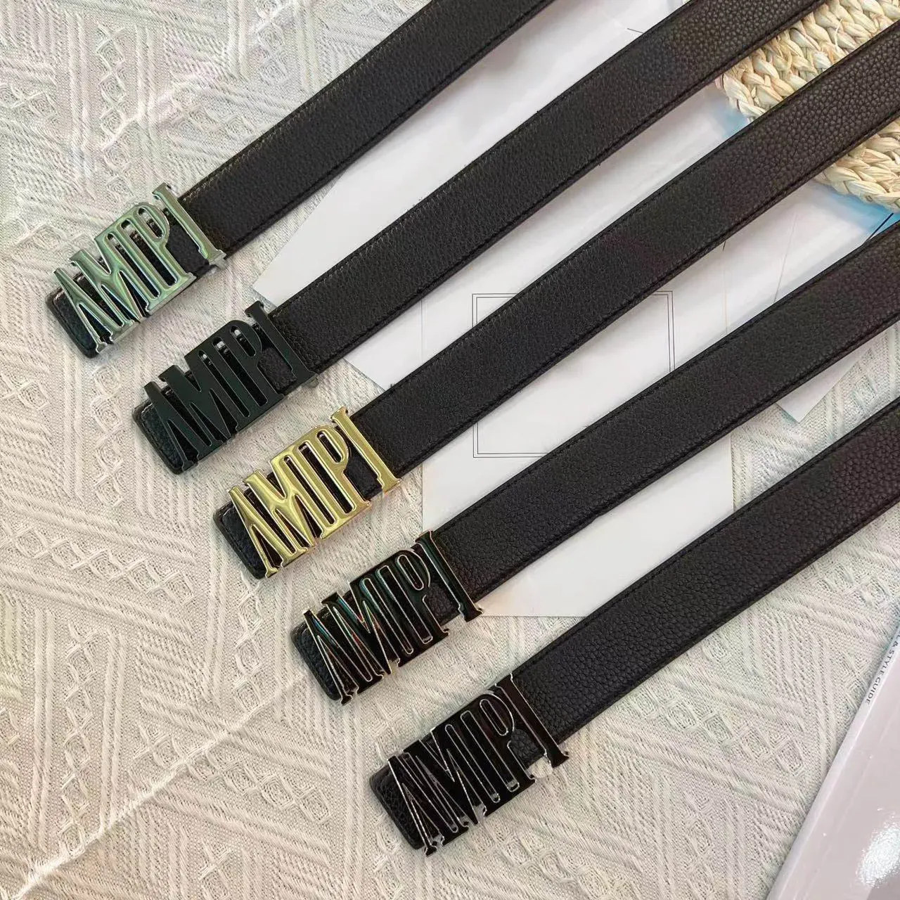 Cintura di marca da uomo con lettere di marca Cinture per donna Moda Cinture con fibbia Sier Cintura classica da ufficio Larghezza regali_voghion.com