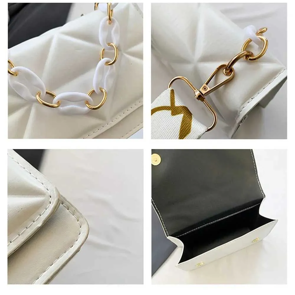 Women Stone Pattern Shoulder BagsPU Leather New Trend Crossobdy Bags Handbags with Chains Shopper Clutch Cell Phone_voghion.com