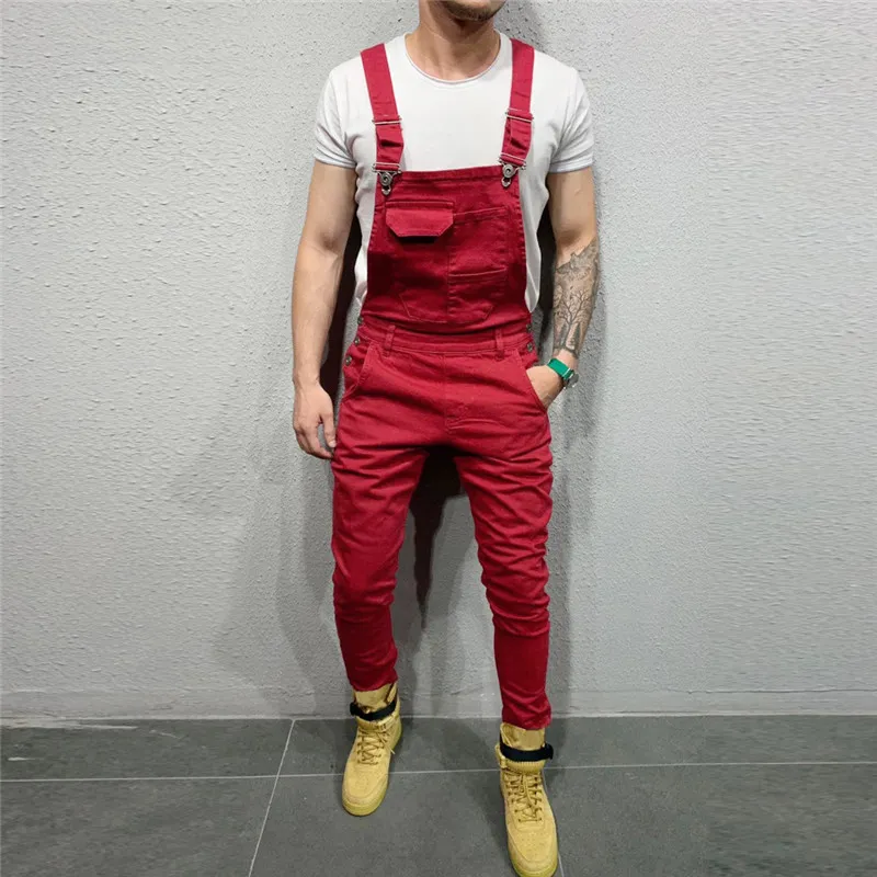 Cool Designer Brand Jeans Man Pants For Men Pocket Denim Overall Jumpsuit Streetwear Sexy Suspender Pant E21_voghion.com