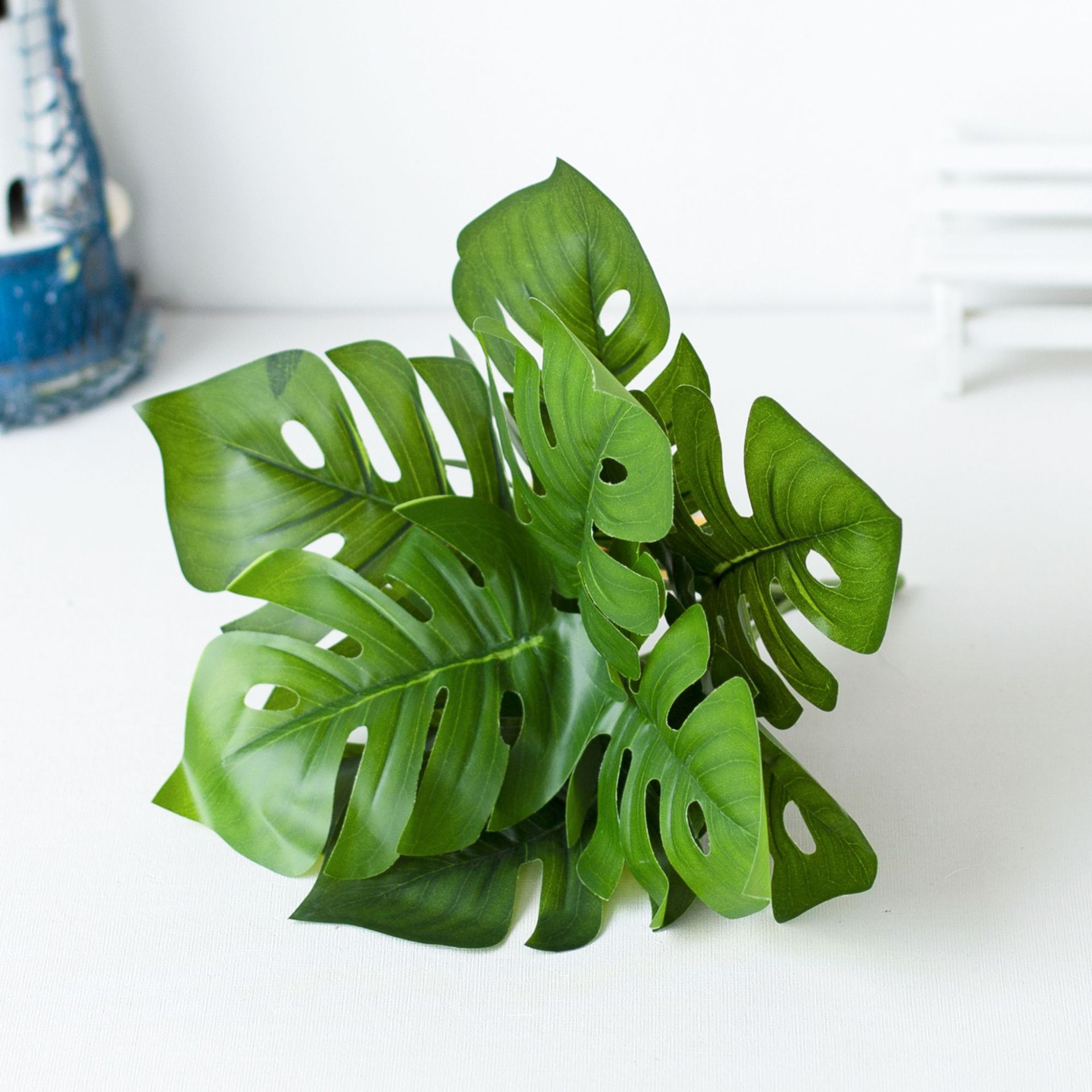 Manufacturers wholesale high-simulation green leaves, table and living room display simulation leaves, green decoration bunches of green plants_voghion.com