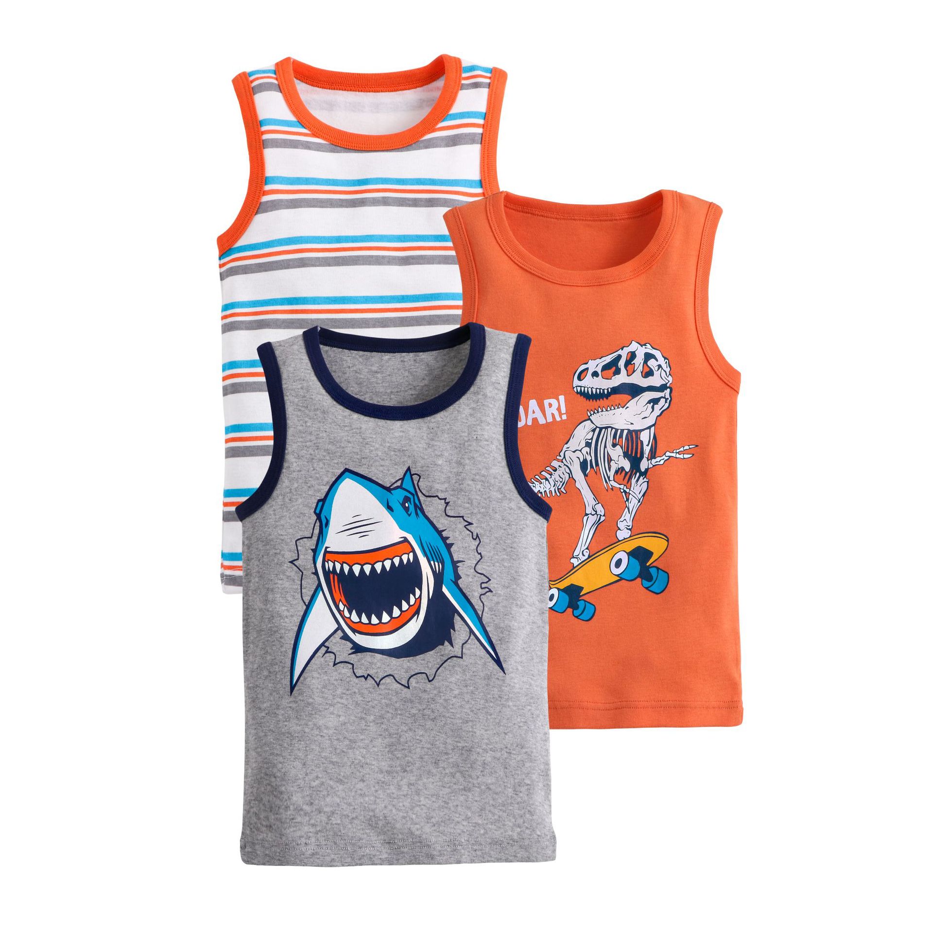 Mother&Kids Children's vest pure cotton summer pure cotton breathable cartoon dinosaur print baby girls wear cotton boys small vest_voghion.com