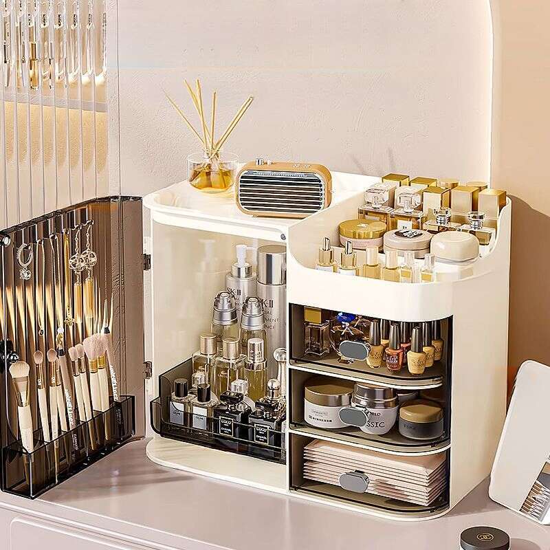 【 3027 Recenzii 】 Cutie cosmetică de birou, rezistentă la praf, pentru depozitarea produselor de îngrijire a pielii de înaltă calitate, cu sertar de mare capacitate, stil ruj_voghion.com