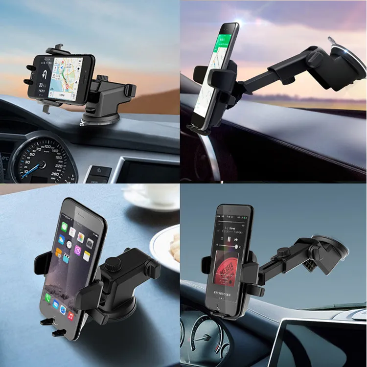 Supporto universale per auto di alta qualità, supporto per parabrezza per MP3, GPS, iPhone 14, 13, 5S, 6S, SE, 7, 8, Samsung_voghion.com