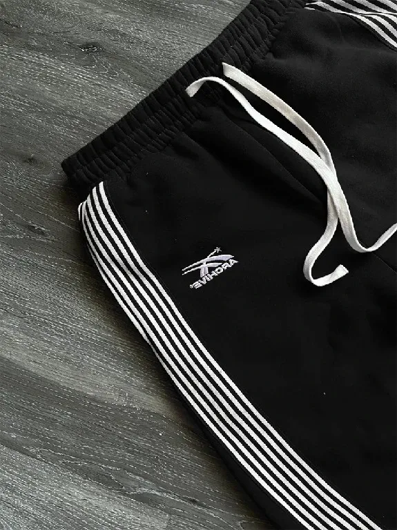 Pantaloni da uomo Streetwear Pantaloni sportivi americani Y2K Uomo Donna Haruku Hip Hop Motivo a righe Pantaloni da jogging larghi casual_voghion.com