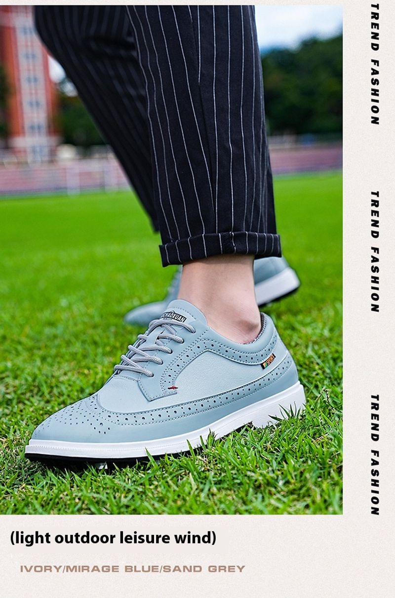 Baskets de golf décontractées de grande taille de style britannique, chaussures légères et portables pour hommes_voghion.com