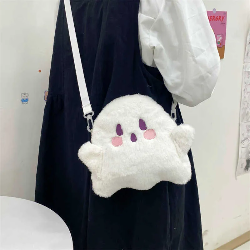 Herbst und Winter Neue süße Plüsch Spooky Ghost Halloween Geschenk Damen Tasche Schulter Crossbody Ba241022_voghion.com