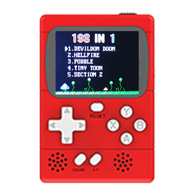 GAMINJA GC36 Indbygget 198 spil Mini Retro Videokonsol 2,4 tommer TFT Farveskærm 8-bit Håndholdt Spilafspiller Børn_voghion.com