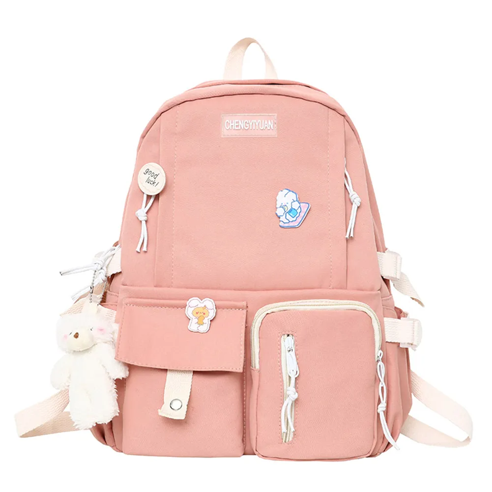 Zaino per studenti universitari, grande capacità, casual, alla moda, in nylon, per ragazze, regolabile, per adolescenti_voghion.com