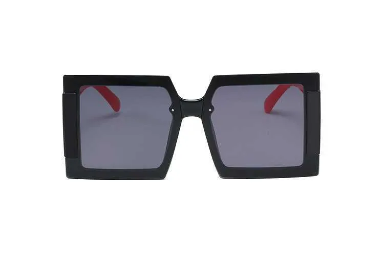 6158 mode grand cadre lunettes de soleil femmes net rouge rue Photo lunettes de soleil carrées_voghion.com