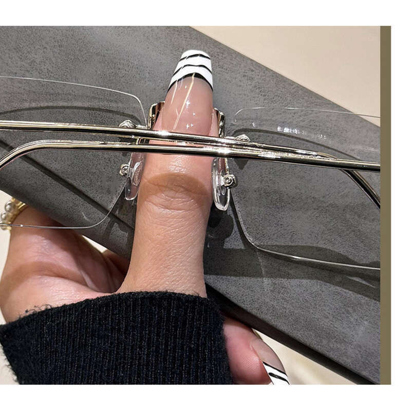 Cutting Edge Frameless Anti Blue Light Glasses For Women Can Be Equipped With Prescription Eye Frames, Instagram Style_voghion.com