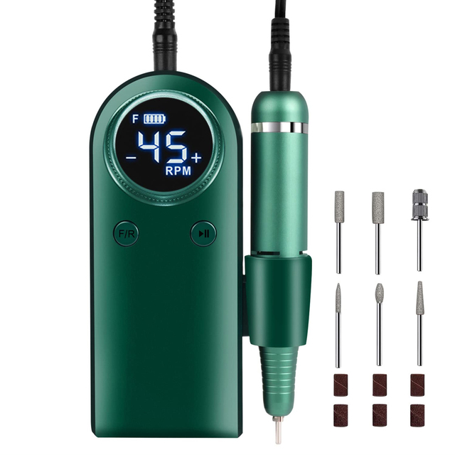 Trapano elettrico per unghie da 45000 giri al minuto, lima per unghie ricaricabile per unghie acriliche, unghie in gel, manicure, pedicure, lucidatura, strumenti per modellare_voghion.com