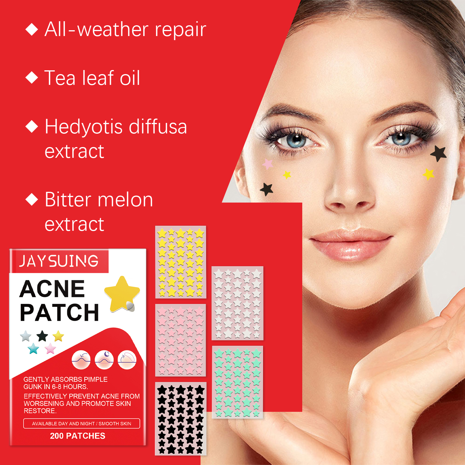 Jaysuing Blemish Acne Patch Clear Acne Face Cover Acne Care Facial Contact Patch_voghion.com