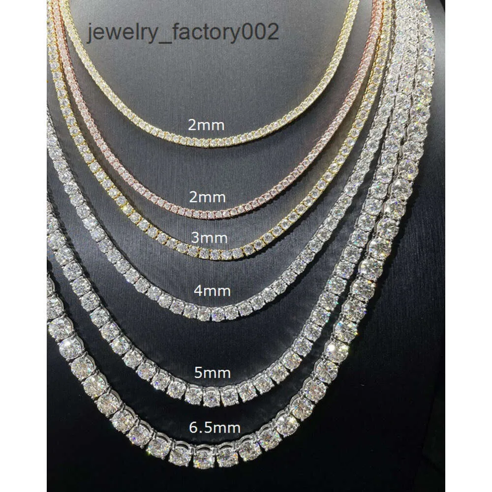 vente en gros moi femmes glace plaqué or S sterlig argent teis hiphop ecklace bijoux vvs diamod mossaite moissaite_voghion.com