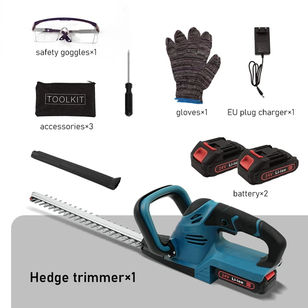 Heggenschaar van 51 cm met 2 accu's en oplader voor Makita 24V_voghion.com