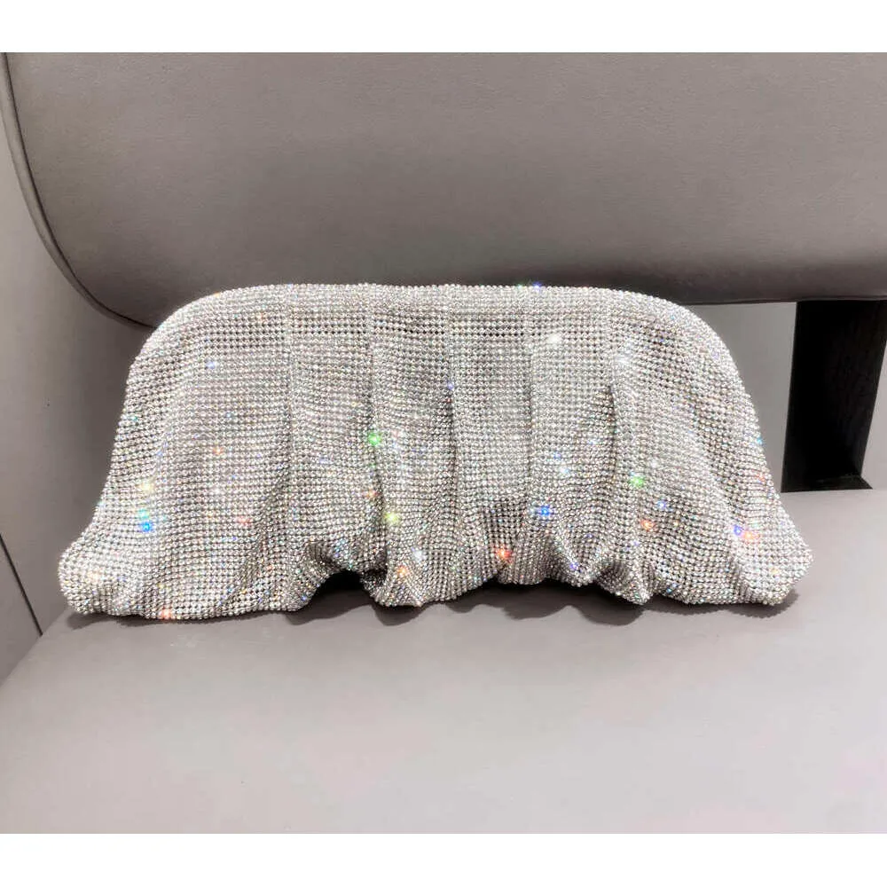 Robe de soirée Rhies à poignée brillante, nouveau portefeuille pliable et sac à main de créateur pour fête de mariage de haute qualité_voghion.com